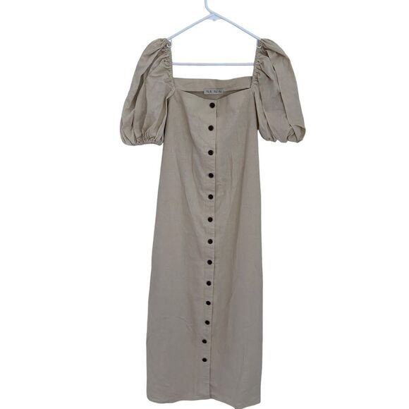 Na Nin Fiona Cotton Linen Dress Sz XS